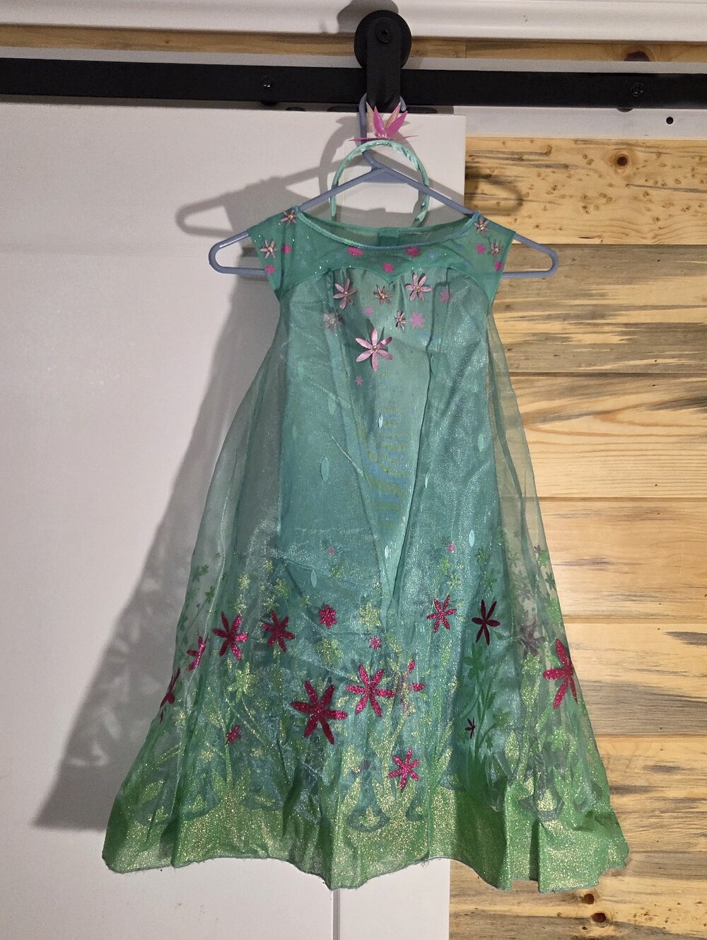 Disney Elsa Frozen Fever Turquoise Dress Costume Halloween Girls size 3T